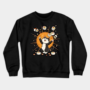 Catzilla Cat Terrorizes Crewneck Sweatshirt